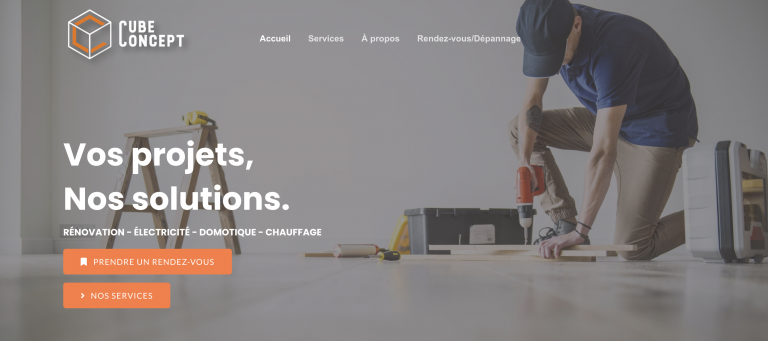 Cube concept site web